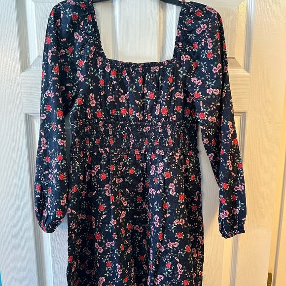 Bp. Smocked Waist Floral Long Sleeve Cotton Dress New NWT Women’s Medium M - Picture 3 of 7